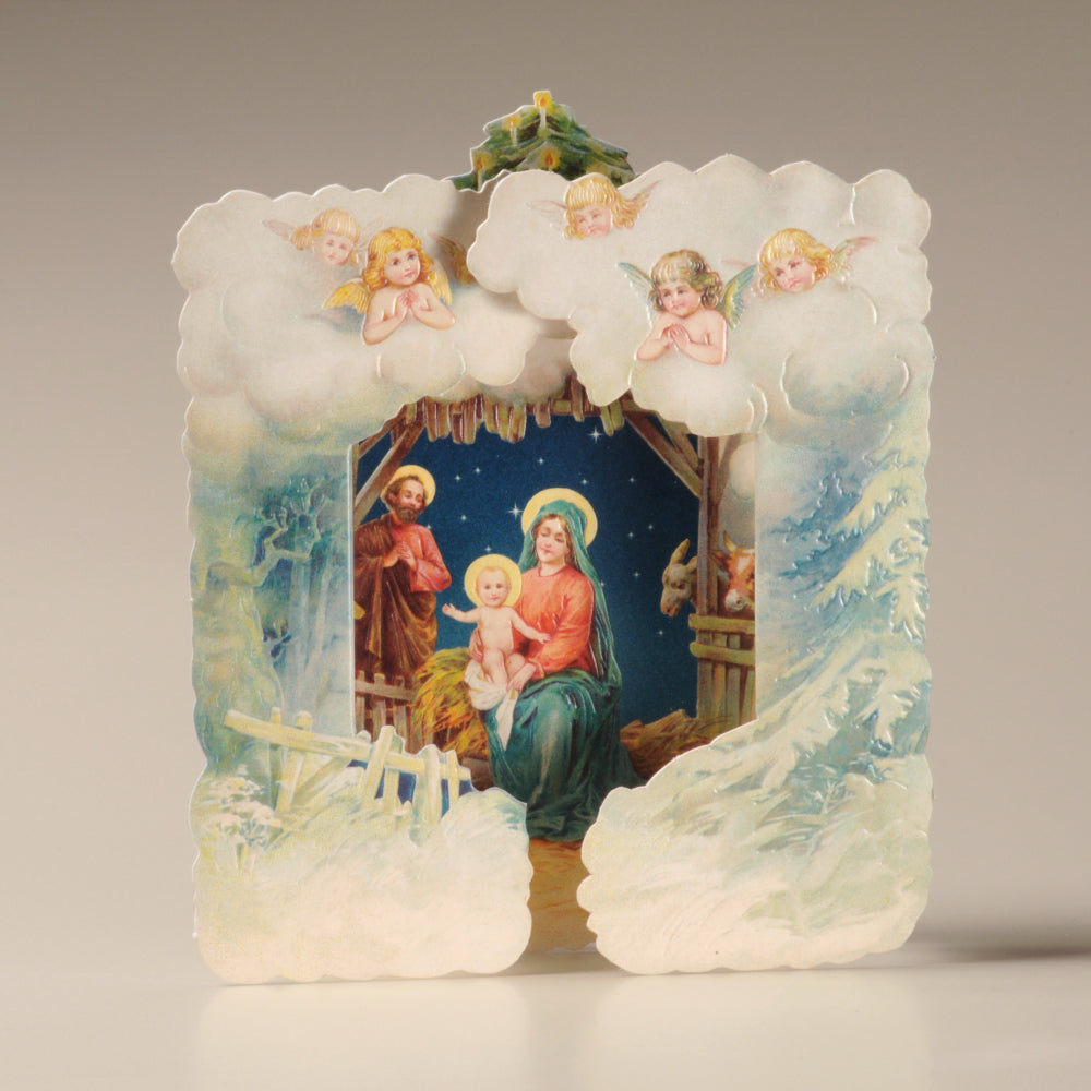 Cherubs Nativity Christmas Card