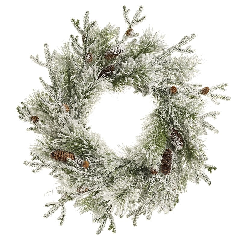 Snowy Pinecone Christmas Woodland Wreath 70cm