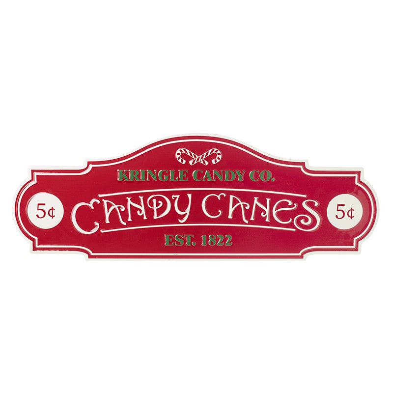 Kringle Candy Co. Candy Canes Christmas Sign