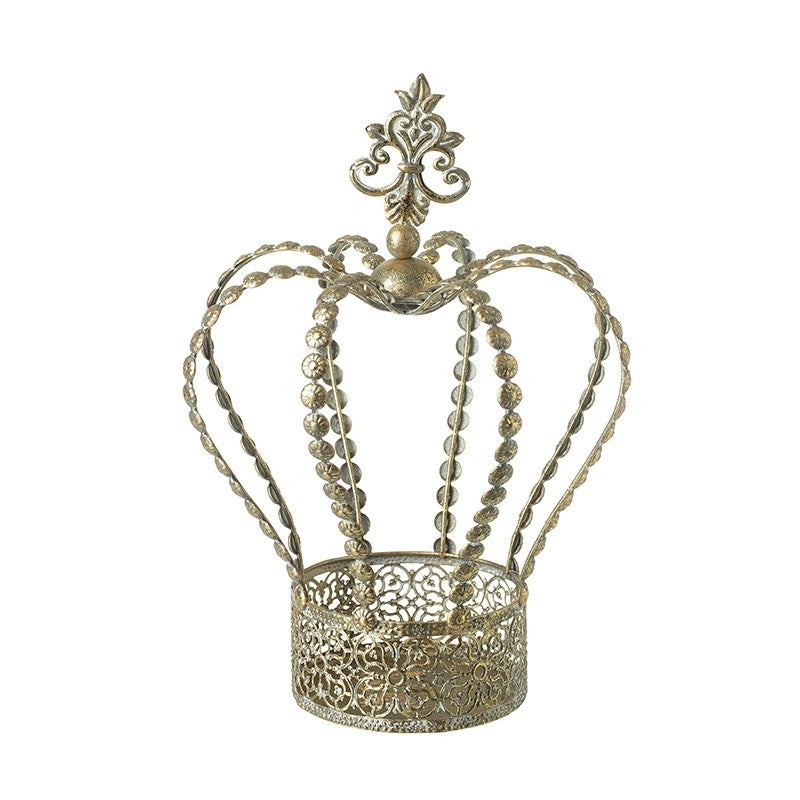 Decorative Gold Metal Christmas Crown Decoration