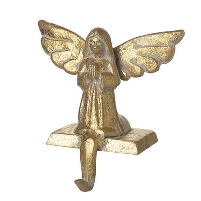 Gold Angel Christmas Stocking Hanger