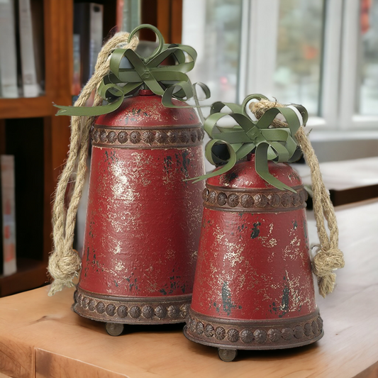 Christmas Rustic Metal Bell Set