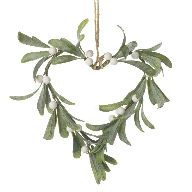 Mistletoe Heart Christmas Decoration