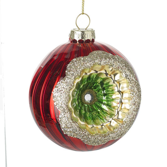 Red Glass Ornate Bauble