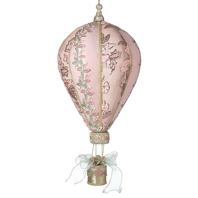 Pink Hot Air Balloon Christmas Decoration