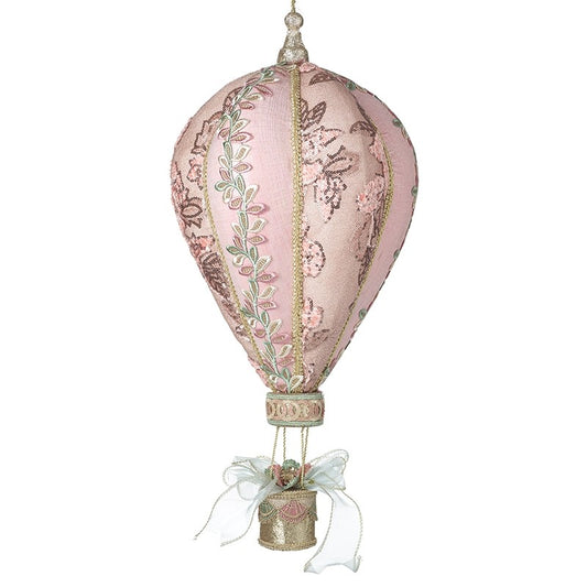 Pink Hot Air Balloon Christmas Decoration