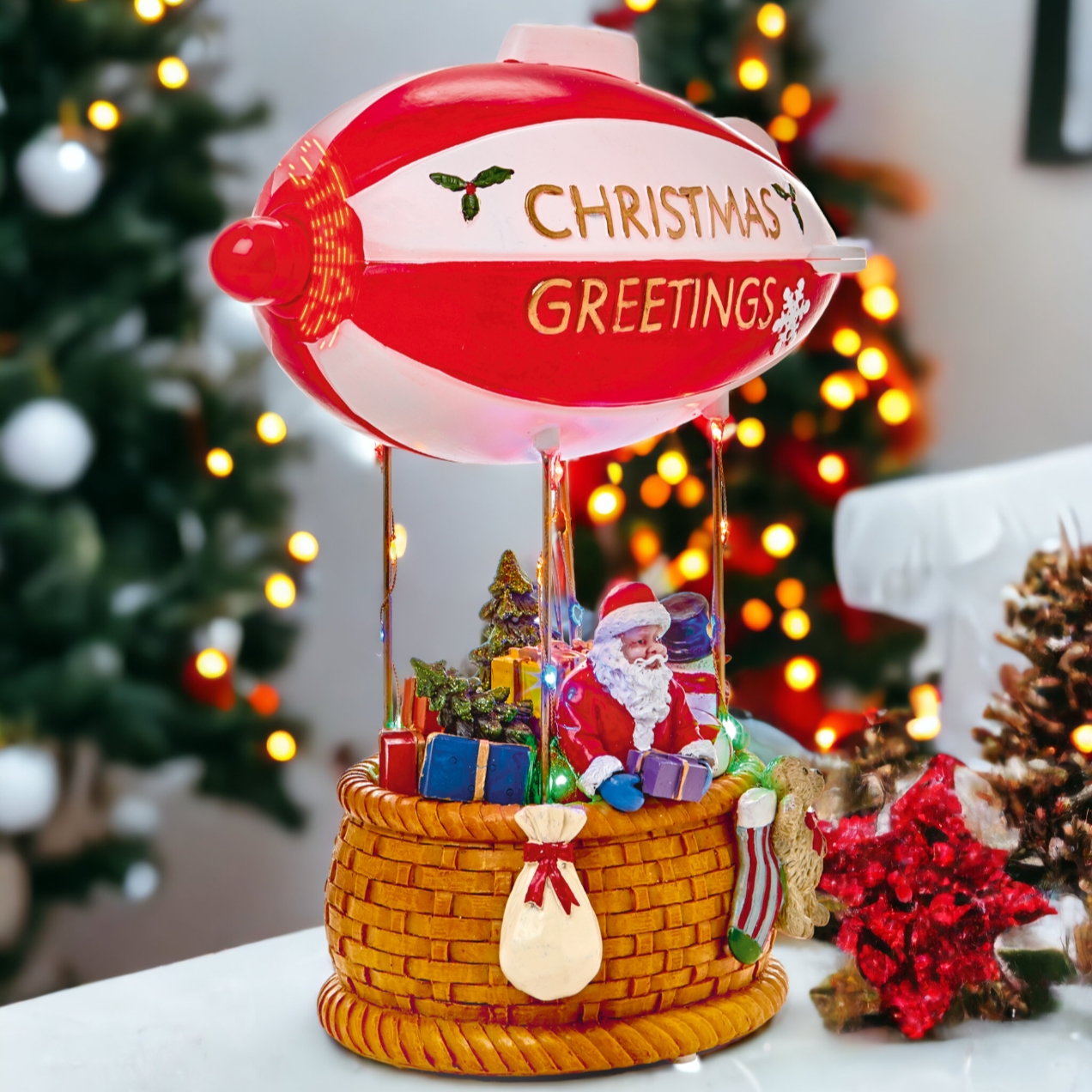 Lit Animated Christmas Hot Air Balloon – Love Christmas Shop