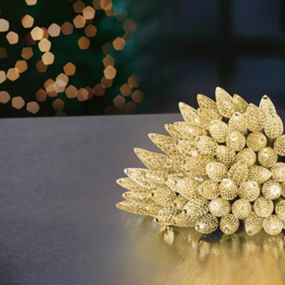 Premier 150 Warm White LED Christmas Pinecone Lights