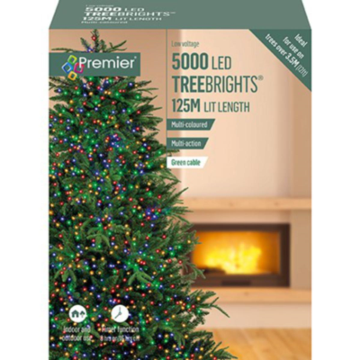 Premier 5000 Multi Colour LED Treebrights Christmas String Lights