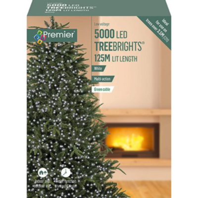 Premier 5000 White LED Treebrights Christmas String Lights