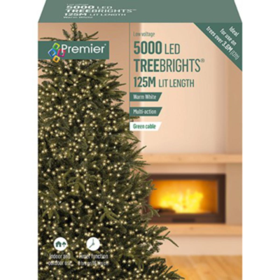 Premier 5000 Warm White LED Treebrights Christmas String Lights