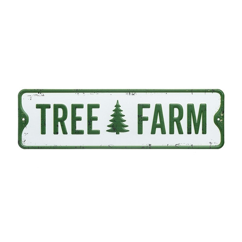 Tree Farm Metal Christmas Sign