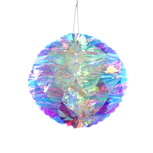 Iridescent Honeycomb Christmas Ball Decoration 20cm