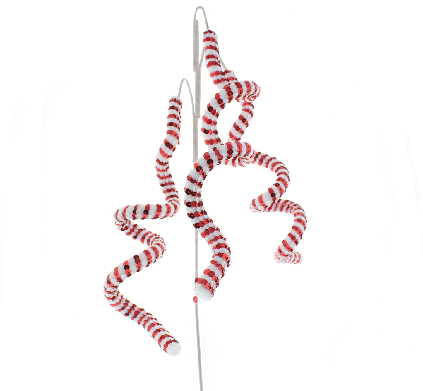 Candy Stripe Spiral Christmas Pick Decoration