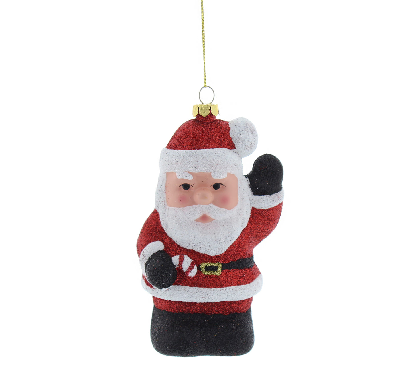 Glitter Santa Hanging Decoration