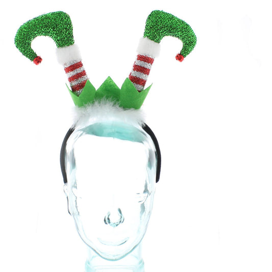 Elf Legs Green Christmas Headband