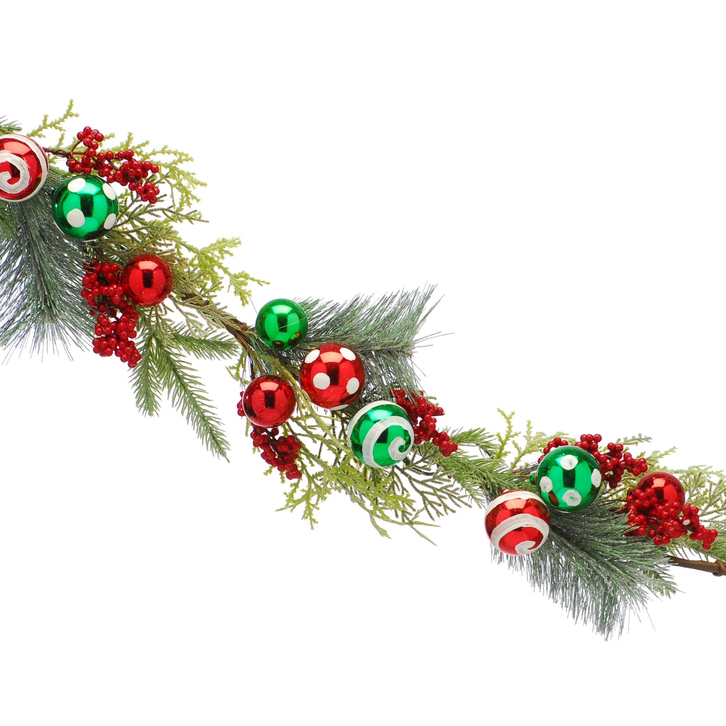 Red and Green Pre Decorated Garland