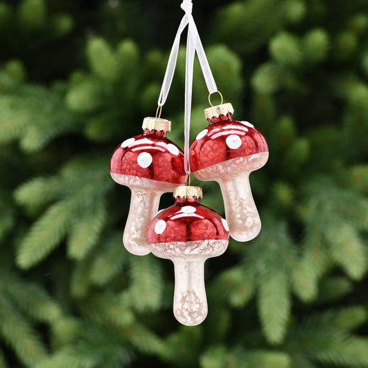 Red Mushroom Bunch Hanging Decoration