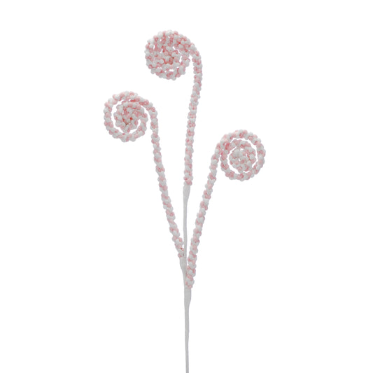 Pastel Pink 3 Swirl Christmas Stem 77cm