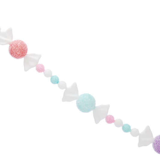 Frosted Pastel Sweet Candy Ball Christmas Garland 180cm