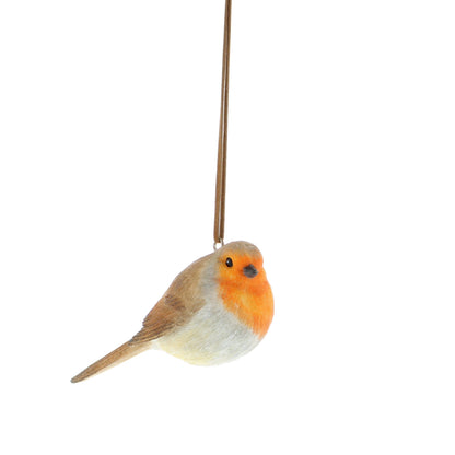 Robin Hanging Christmas Tree Decoration 10cm