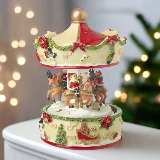 Spinning Christmas Merry Go Round