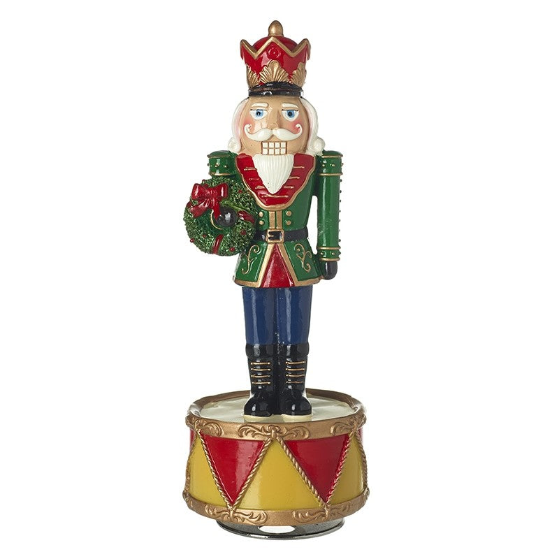 Nutcracker with Wreath Christmas Music Box