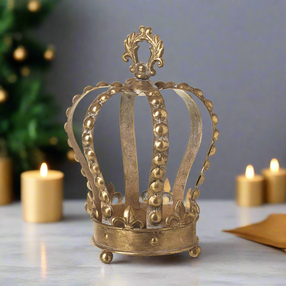 Gold Crown Christmas Decoration Small