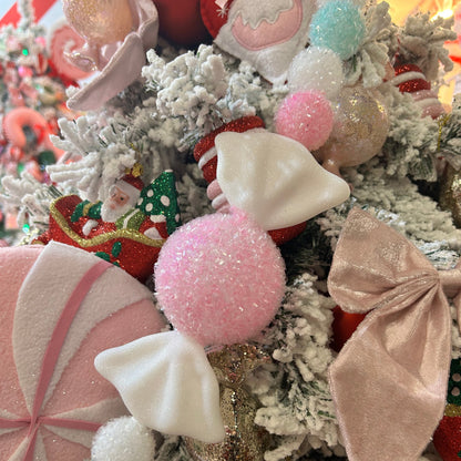 Frosted Pastel Sweet Candy Ball Christmas Garland 180cm