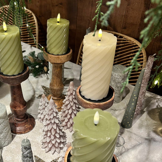 Wooden Christmas Candle Holder