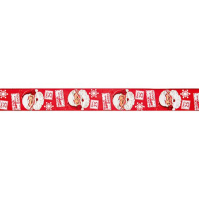 Red December 25th Santa Christmas Ribbon