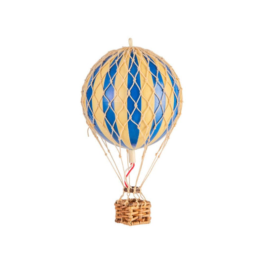 Floating the Skies Blue Stripe Hot Air Balloon Decoration