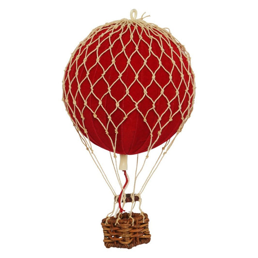 Floating the Skies Velvet Red Hot Air Balloon Decoration