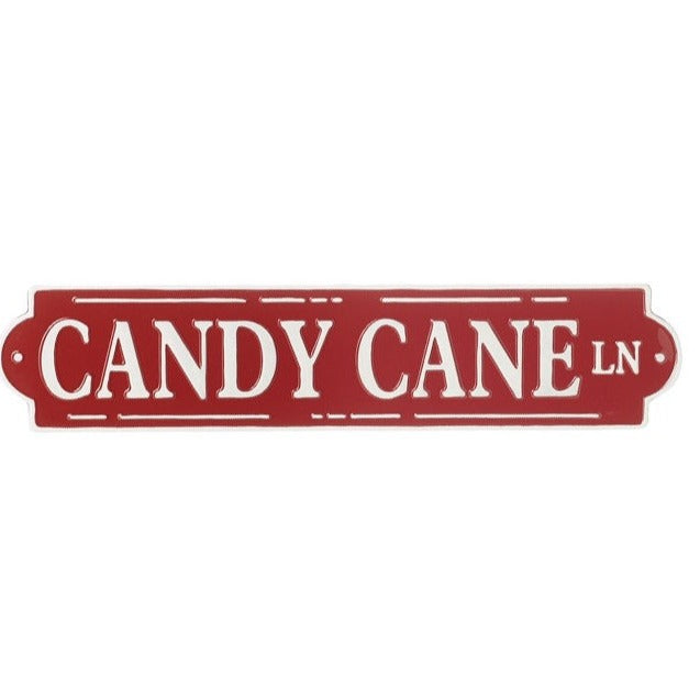 Candy Cane Lane Vintage Style Christmas Sign