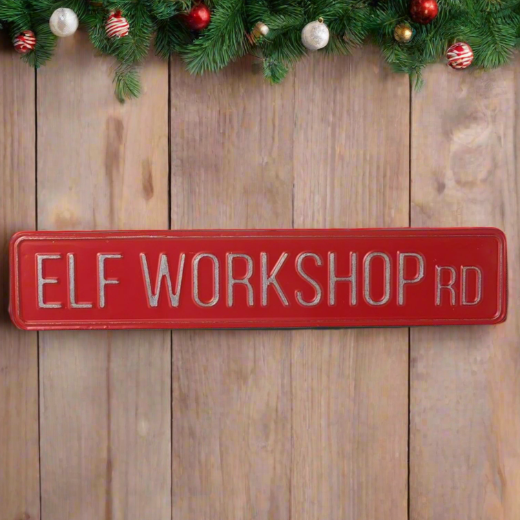 Elf Workshop Rd Sign