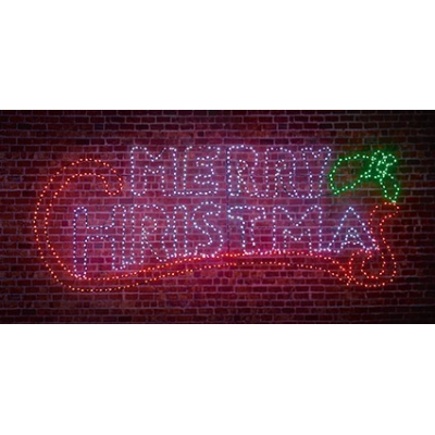 Twinkling Flexibright Merry Christmas Sign 2m