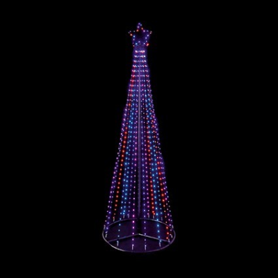 Christmas Flexibright Pyramid Tree with Rainbow LED's 2.1m