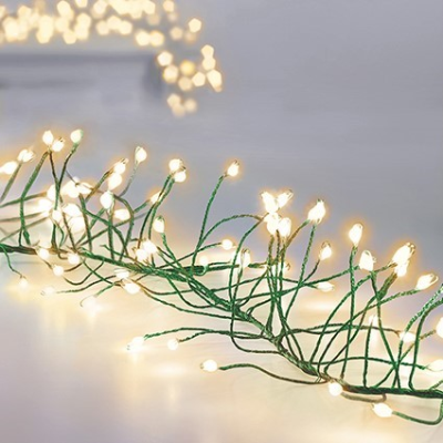 Premier Ultrabright 2.7m Christmas Garland Pin Wire with 430 Large Warm White LEDs