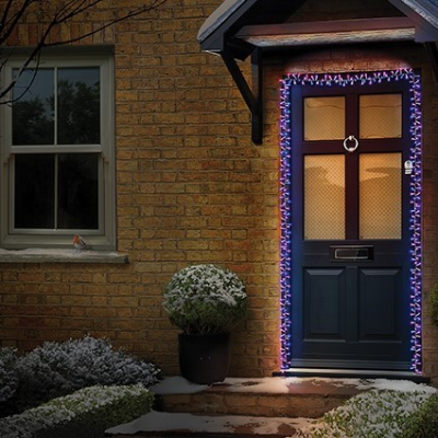 Premier Rainbow LED Supabrights Door Garland 5.5m