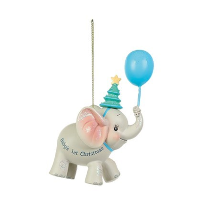 Baby's First Christmas Elephant Hanging Decoration