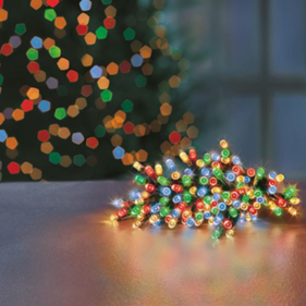 Premier TimeLights 100 Multi-Coloured LED Clear Cable String Lights