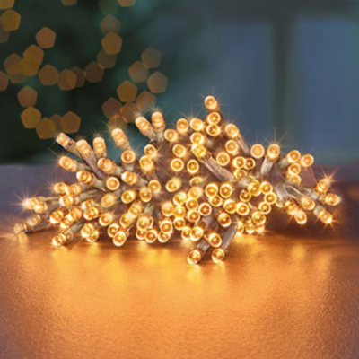 Premier TimeLights 100 Vintage Gold LED Clear Cable String Lights