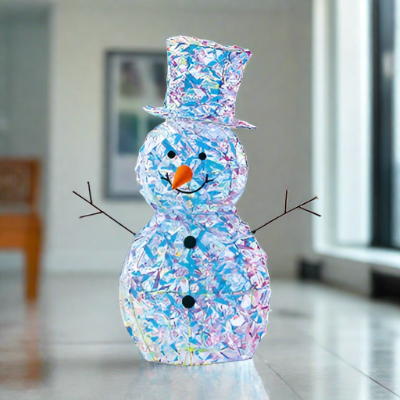 Iridescent Twist Lit Snowman