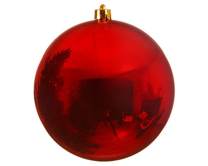 Large Red Shiny Christmas Bauble 20cm