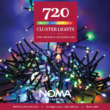 Noma 720 Multi Colour Christmas Cluster Lights