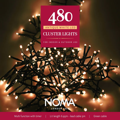 Noma 480 Antique White Cluster Lights