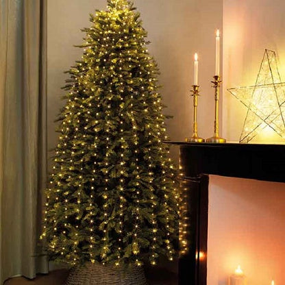 Lumineo Warm White Green Cable Christmas Tree Lights 210cm