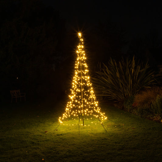 Noma Starry Nights 2m Pole Christmas Tree with Warm White Lights