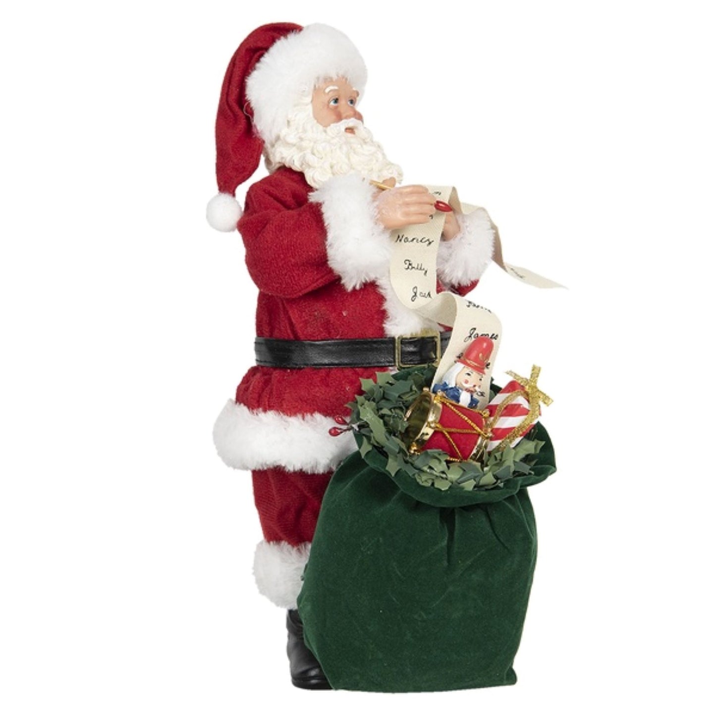 Santa Claus Doll with Gifts Sack And List