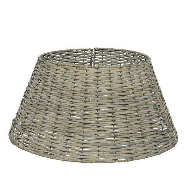 Grey Willow Wicker Collapsible Christmas Tree Skirt 70cm